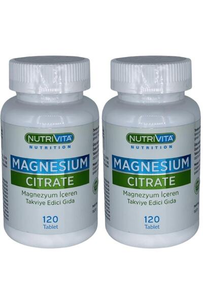 Nutrivita Nutrition Magnesium Citrate 2x120 Tablet Magnezyum Sitrat