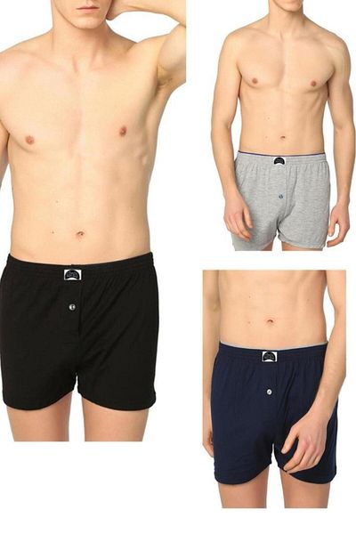 GÜMÜŞ Ανδρικά Boxers με κουμπιά εσωρούχων 3 Συσκευασία