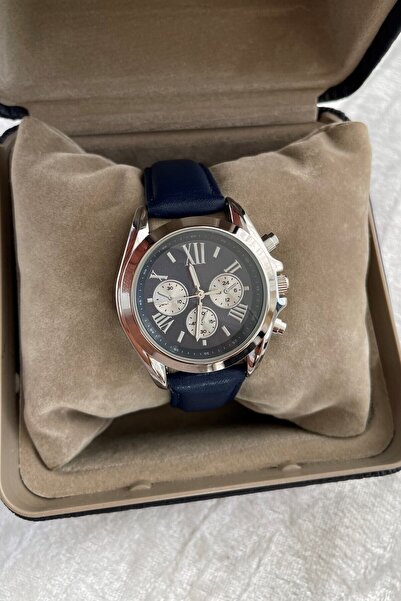 Leerybee Navy Blue Premium Leather Women's Wristwatch