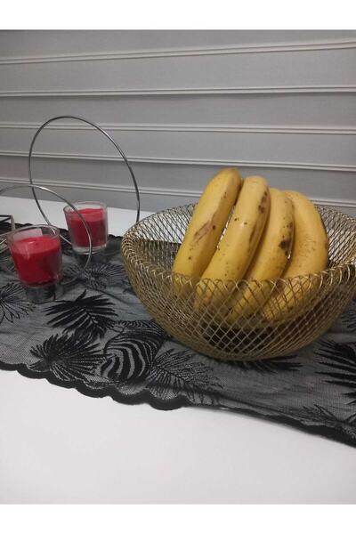 ZEYDADA Wire Fruit Basket gold