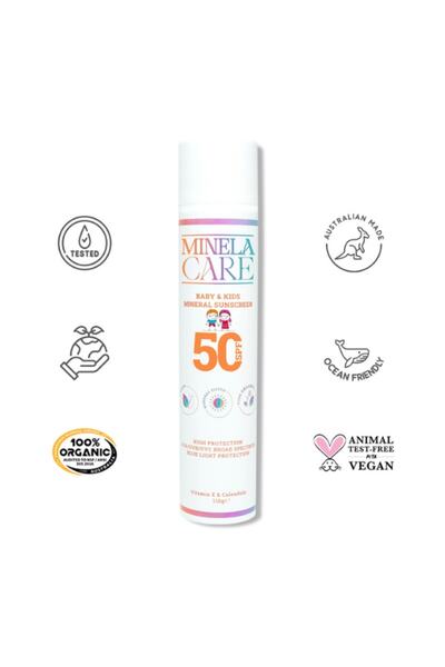 Minela Care Hassas ve Tüm Cilt Tipleri İçin Bebek & Çocuk Güneş Kremi SPF50 110 gr