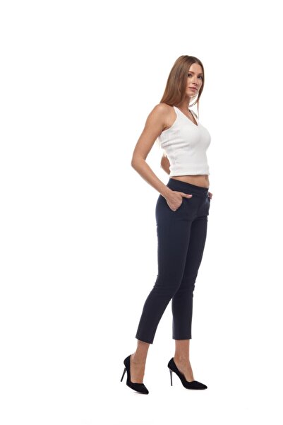 EVS WOMAN Kadın Lacivert Bilek Boy Basic Pantolon