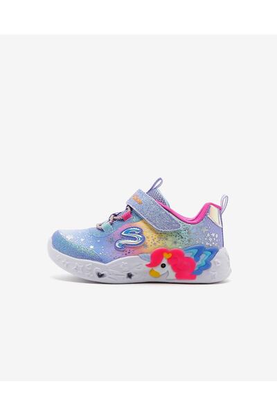 SKECHERS Unicorn Charmer - Twilight Dr Küçük Kız Çocuk Mavi Işıklı Spor Ayakkabı 302681N Blmt