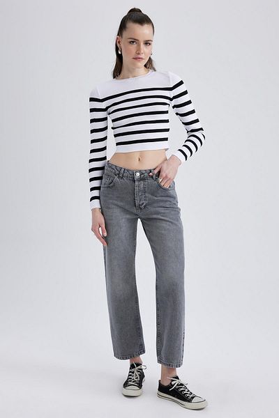 DeFacto Ankle Boyfriend Jean Trousers - A0727ax23sp