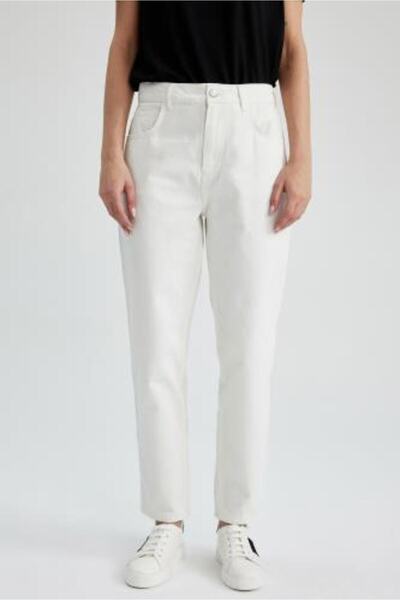 DeFacto Straight Fit Gabardine 100% Cotton Trousers