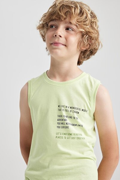 DeFacto Boy's Crew Neck Printed Athlete W9033a623hs