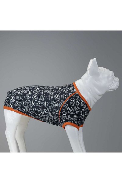 Lindodogs Funny Skull Small, Medium and Large Breed Dog T-shirt