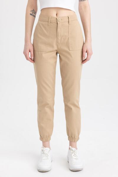 DeFacto Jogger Standard Fit Gabardine bokahosszúságú 100% pamut nadrág