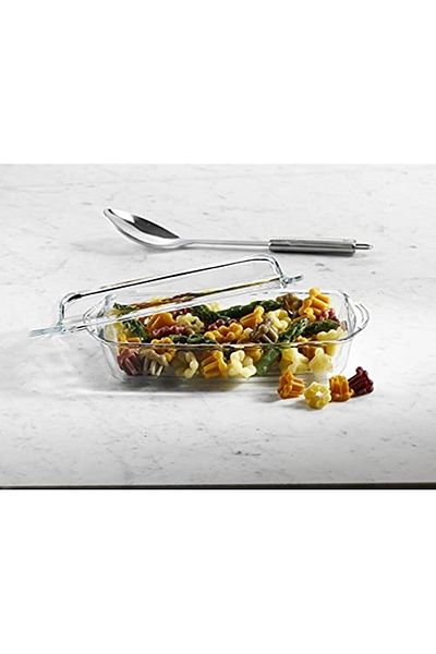 Paşabahçe 59019 Rectangular Pyrex Pot with Lid