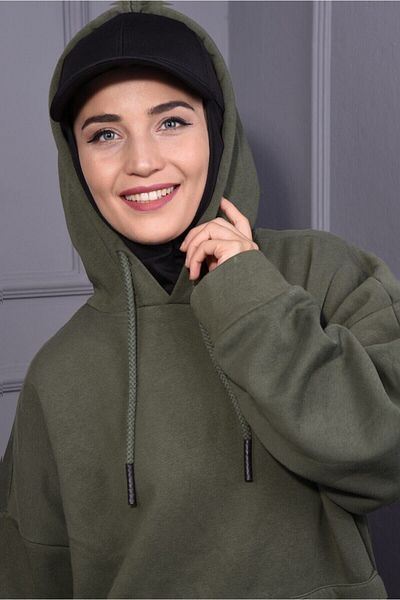 Nowa Scarf Cap Hat Shawl Neck Covering Scuba Fabric Black