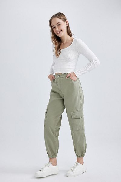 DeFacto Cool Cargo Jogger Pants - 100% Gabardine, B0454Ax23Au