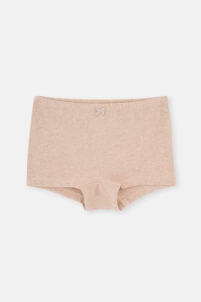 Dagi Beige Melange - Brown Melange 2-Pece Girls' Boxer