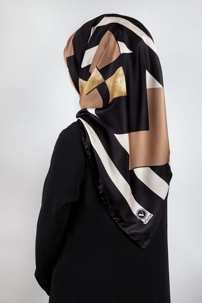 VİOLLA Γυναικείο κασκόλ Twill Μπεζ 90x90