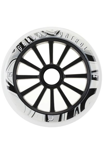 Ground Control عجلة تزلج حضرية مكونة من 3 قطع باللون الأبيض 125 مم/85 أمبير