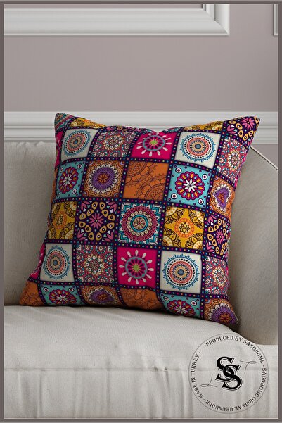 Saso Mandala mintás digitális nyomtatott párnahuzat - Patchwork