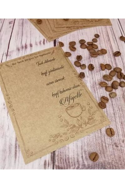 anka design Thank You Card - Coffee Card 10 Kraft Cards