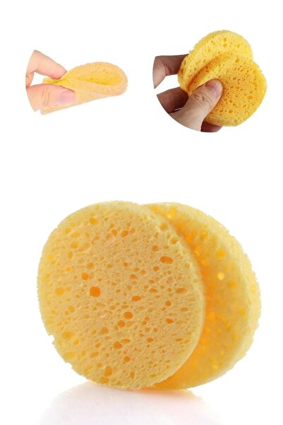 Efsun Oval Sarı Yüz Temizleme Süngeri 2'li