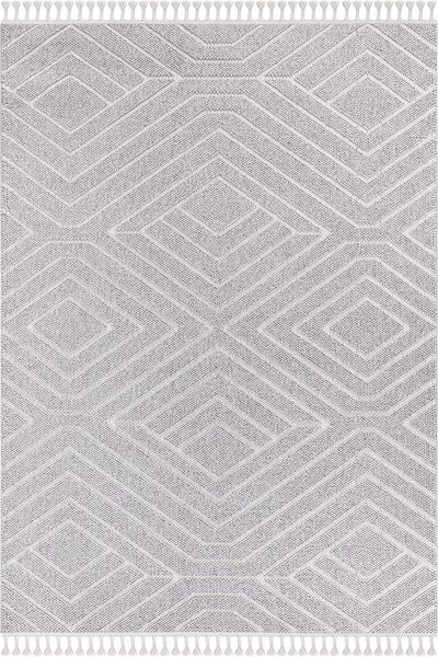 Almoss CARİNA 8360G GRİ-BEYAZ DEKORATİF MAKİNE HALISI