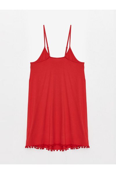 LC Waikiki Strandkleid für Damen mit V-Ausschnitt und Blumenträgern