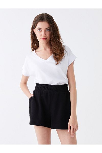 LC Waikiki Bequeme, vorgeformte Damen-Shorts mit elastischem Bund