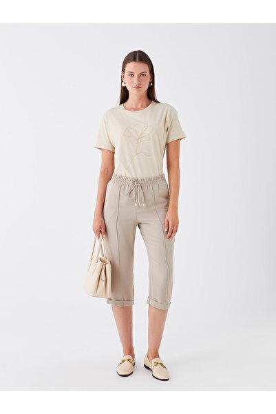 LC Waikiki Pohodlné dámské Capri střihu s elastickým pasem