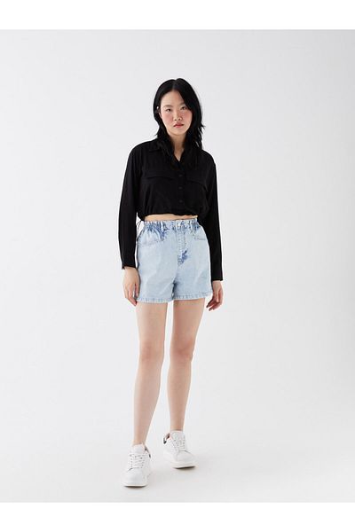 LC Waikiki Pantaloni scurti de damă, confortabili, cu talie elastică
