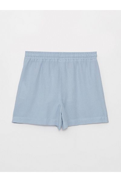 LC Waikiki Pantaloni scurți pentru damă - Fit standard, amestec de in solid