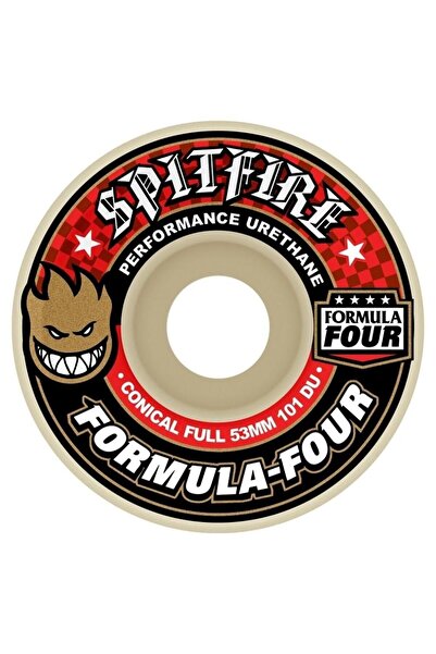 Spitfire F4 Conical Red Print 53mm 101Du Kaykay Tekerleği