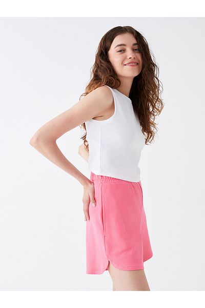 LC Waikiki Bequeme, vorgeformte Damen-Shorts mit elastischem Bund