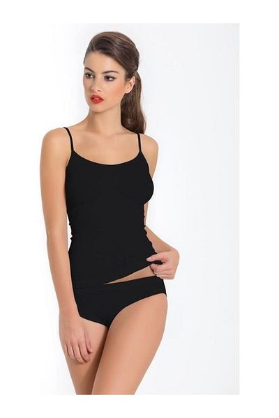 Miss Fit 1602 Thin Thread Strap Skin Knitted Seamless Soft Basic Women's Athlete with Bodice