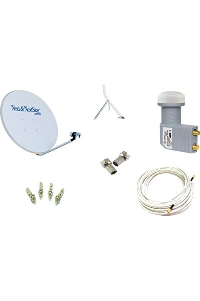 Next Televizyon Çanak Anten Takımı Full Set 85Cm Çanak Anten + Çiftli Lnb + Kablo