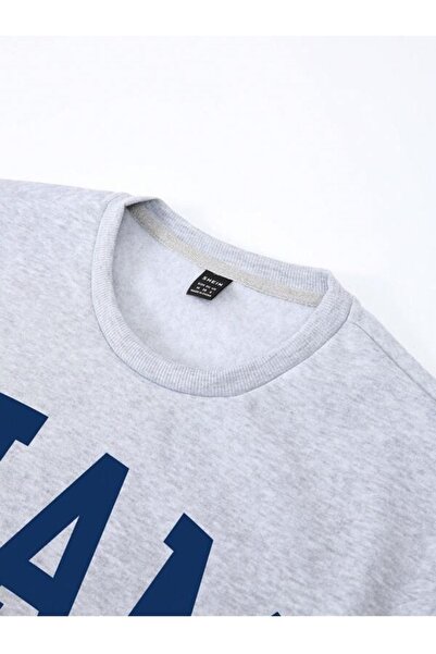 MOONBULL Unisex mikina v šedé barvě s potiskem Miami