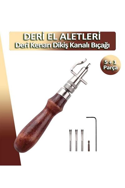 Dopar Leather Edge Stitching Channel Knife Leather Hand Tool 5+1
