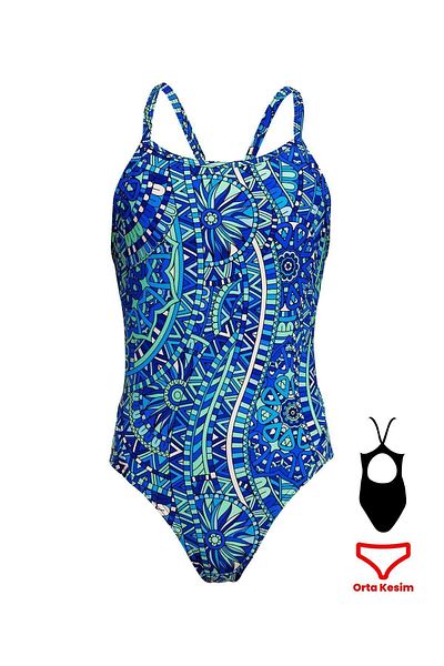 FUNKİTA Funkita DB Blues Festival Girl's Training Swimsuit, Diamond Back