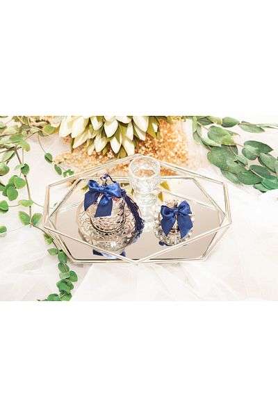 Basic Creation PROMISE TRAY GROOM COFFEE SET SILVER COLOR