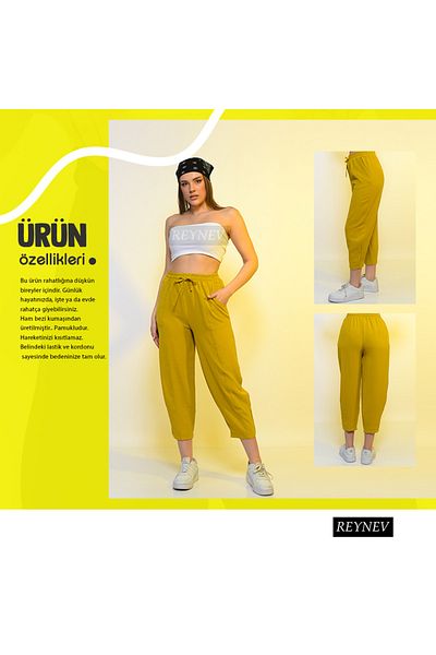 REYNEV Women's High Waist Thin Summer Summer Trousers with Elastic Waist, Lace Up Loose Comfortable Cotton Slouchy Summer Pants