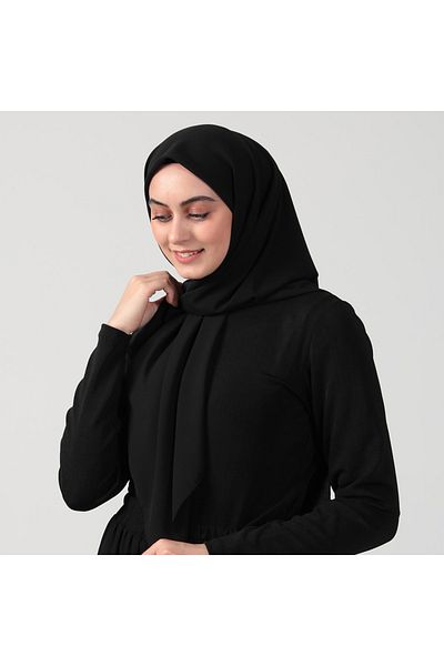 ipekistanbul Μαντίλι Medina Silk 110 x 110 cm - Μαύρο