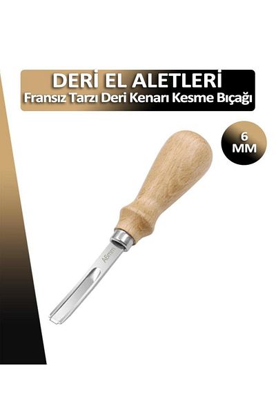 Dopar Δερμάτινο μαχαίρι κοπής άκρων γαλλικού στυλ Δερμάτινα εργαλεία χειρός 6 mm