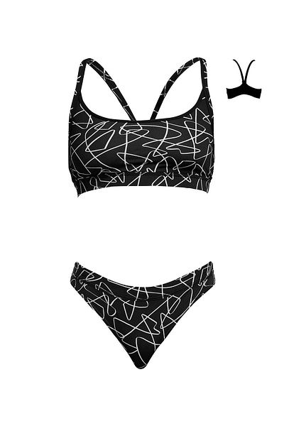 FUNKİTA Funkita Texta Mess Bikini Set, Bottom, Top Set Women's Bikini