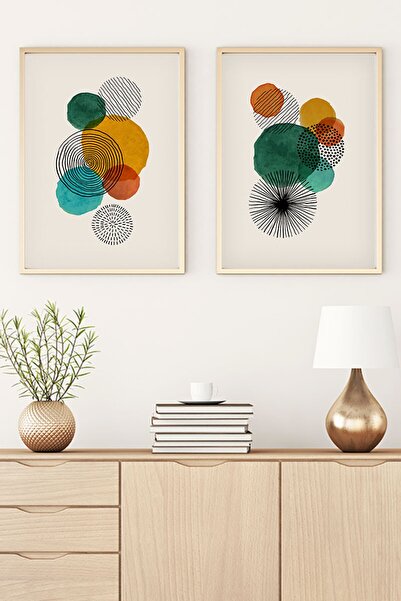 huhuli Apstraktna slika sa drvenim okvirom