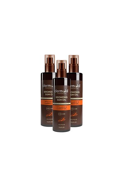 Dermokil 200 ml x 3 Bronzing Sun Oil