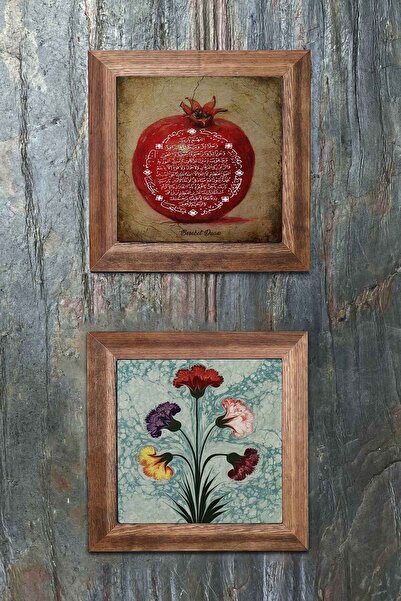 Oscar Stone Decor Дървена рамка за декорация от камък за стена 28x28 см, комп...