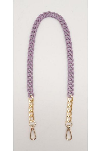 angel çanta aksesuar Geantă metalică colorată Angel 60 cm - Accesoriu violet cu detaliu de lanț