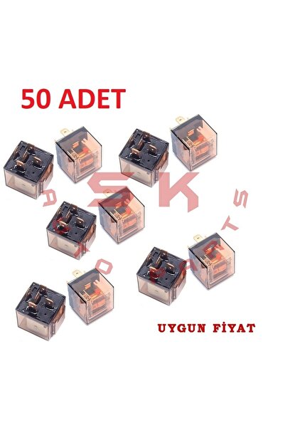 SKAUTO 12v Mini Şeffaf Röle 5 Uçlu 40 Amper ( 50 Adet ) 12 Volt Avantajlı Paket