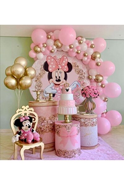 MERİ PARTİ MİNNİE MOUSE KONSEPT BALON ZİNCİR SETİ DOĞUM GÜNÜ PARTİ MALZEMELERİ