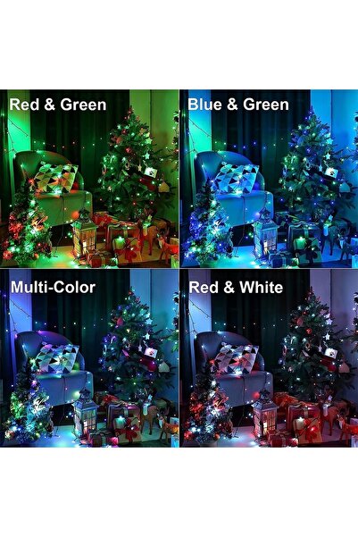 SULED Sl-1030 Rgb Renkli Işık Pirinç 10 Metre 100'lü Led Yılbaşı Ağaç Işık 8 Fonksiyonlu Dekoratif Led