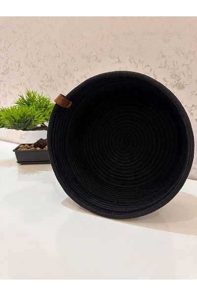 REYGON TEKSTİL wicker jute, hand-woven basket bathroom and kitchen organizer S15
