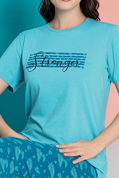 SENFONİ 10201 LYC PENYE СИН ПИЖАМА С КЪСИ РЪКАВИ