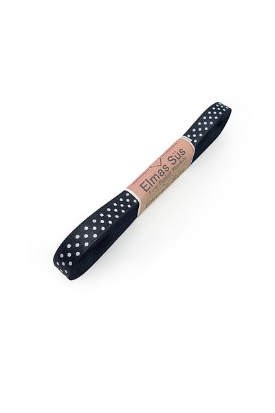 E Elmas Polka Dot Satin Ribbon 1cm - 10m - Black