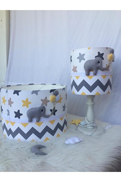 Leobabyroom نمط نجمة متعرجة باللون الأصفر والرمادي - مجموعة غرفة الطفل/الطفل ...